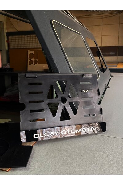 WOODDOOM Düz Fontlu Kare Takmatik Motor Plakalık 24x15,5