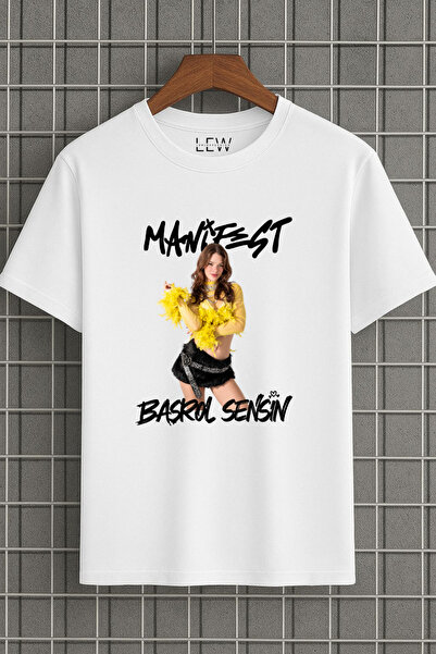 lovver Tricou cu imprimeu premium, ediție limitată de bumbac de bucăți, Manif...