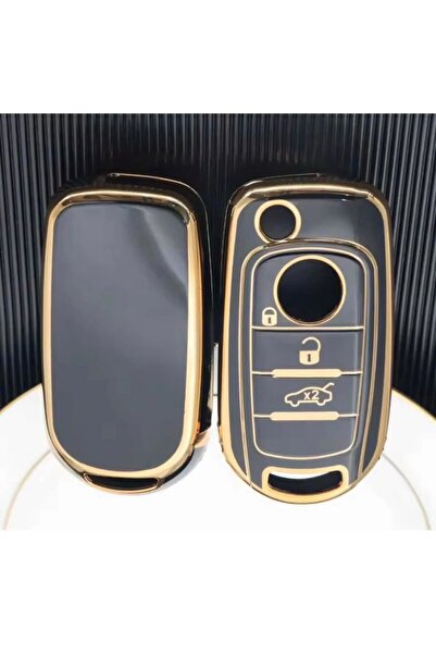 CİHAN GROUP Fiat Egea 500X Compatible Key Protection Case Black/Gold Please R...