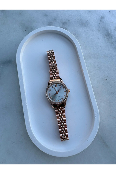 Baghes Rose Gold Stoned Women's Wristwatch