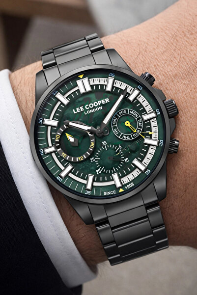Lee Cooper Füme Renk Çelik Kordon Erkek Kol Saati 3atm Bileklik Sdlc023