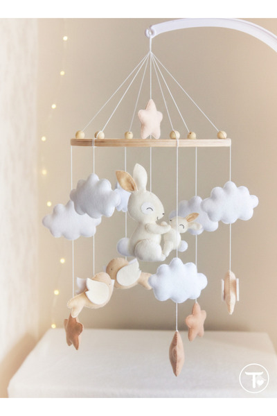 TREND METFİQ DECORATİON MÜZİK TRENDMETFIQ El Emeği Keçe Bebek Dönencesi Ayded...