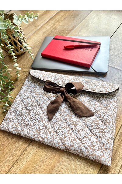 runa Çıtır çiçek desen kurdele detaylı iPad tablet çantası 10-12 inç uyumludur