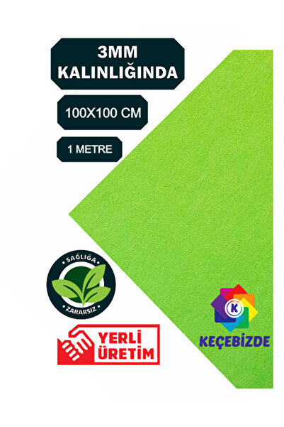 KeçeBizde KEÇE 1 MM KALINLIĞINDA 1 MT FISTIK YEŞİLİ