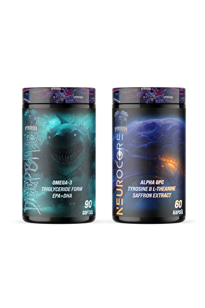 Grimsupps DEEPBITE OMEGA 3 + NEURO CORE ALPHA GPC THEANINE SAFFRON KIT 60 CAPS