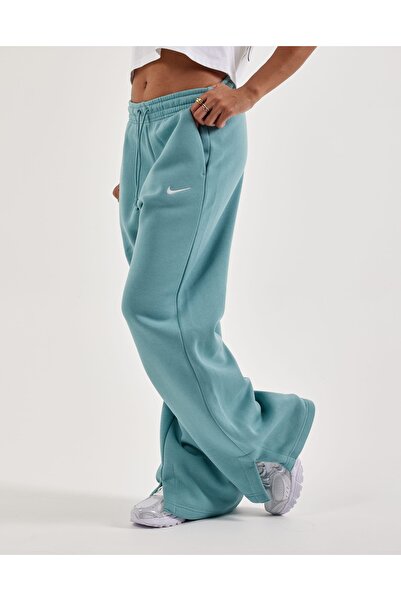 Nike Sportswear Phoenix Fleece High-Waisted Wide Yüksek Belli Bol Kalıp Mavi ...