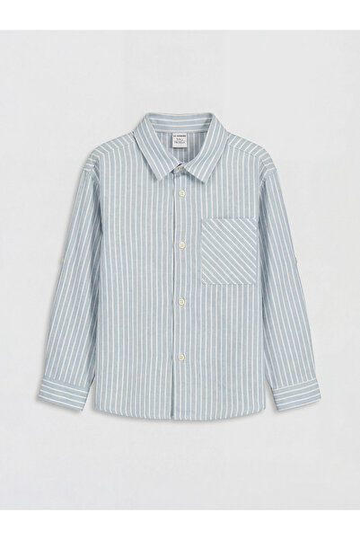 LC Waikiki Cămașă pentru băieți LCW baby Blue cu dungi