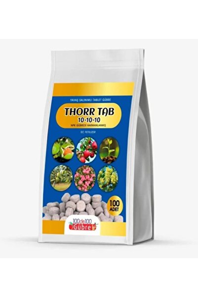 100de100Gübre Yavaş Salınımlı Akıllı Tablet Gübre THORR TAB 10.10.10