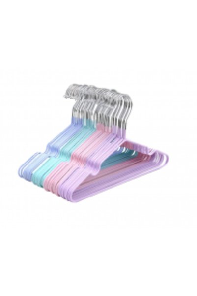 RABY Set de 10 agrafe metalice acoperite cu silicon multicolor, 40 cm