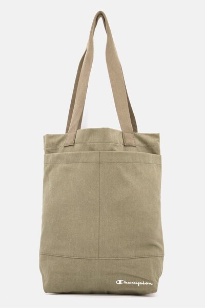 Champion Women Embroidered Logo Tote Bag 39 H x 40 L x 15 W cm, Olive