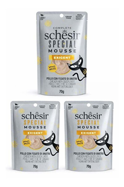 Schesir Special Mousse Cat Food for Adult Cats - Exigent (for the picky) - Ch...