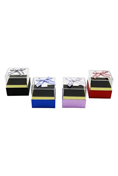 Greathings İbi̇co İ12-082 (Transparent Square) Gift Box (Colorful Cardboard B...