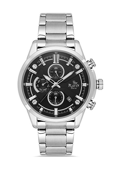 Platin Pierre Hds-Pl-1217Ga-A2 Steel Cord Functions Active Men's Wristwatch