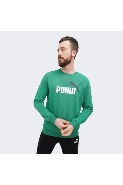 Puma Men's ESS+ 2-Collar Big Logo Crew Sweatshirt 586763-86 Size: XL