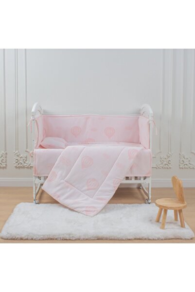 My Baby Baby crib mattress and crib bumpers, 7 pieces, pink Orthopedic fabric