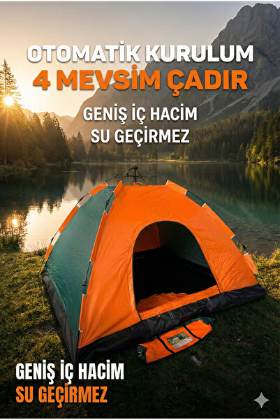 CALIBURN 6 Kişilik Otomatik Kurulum Kamp Çadırı - 220x250x150 cm Su Geçirmez ...