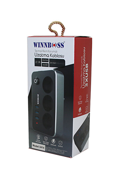 Greathings WINNBOSS-3414 Termalno STRUJNIŠTVO ZAŠTIĆENO (3-UTIČNICA) (3X USB)...
