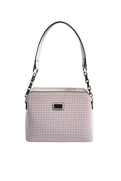 Silver Polo Silver & Polo SP937 Γυναικεία Τσάντα ώμου Goose Feet Καρό Βουργου...