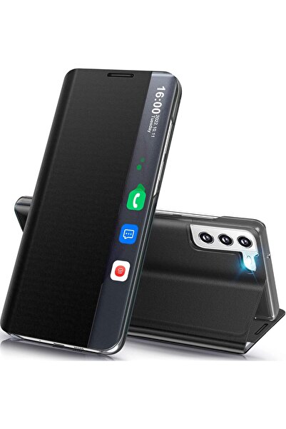 Geneic Qissy for Samsung Galaxy S21 5G Case Clear View Window Hard PC