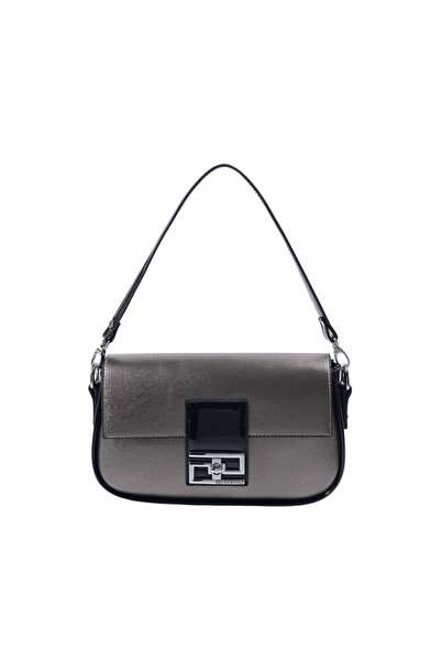 Silver Polo Silver & Polo SP1179 Γυναικείο Τσάντα ώμου Flat Platinum-Black-Pa...