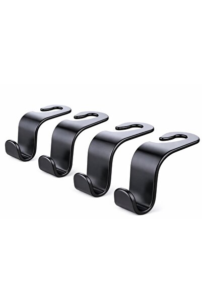 obrigado 4-Piece Multi-Functional Car Seat Back Hooks – Phone & Bag Holder, O...