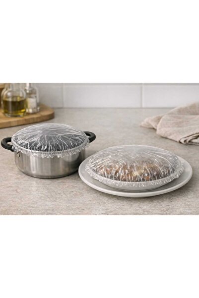 Banum Luxury 100 Adet Tazeliği Koruyan Tencere Ve Tabak Bonesi Çok Amaçlı Kul...