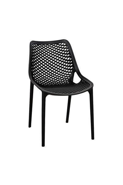 REXA R Armless Dining Chair Black