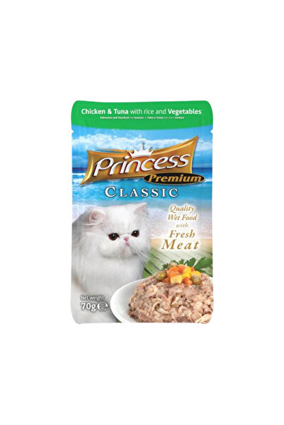 PRİNCESS Premium Classic Pouches Chicken and Tuna with Rice & Vegetables 70g ...