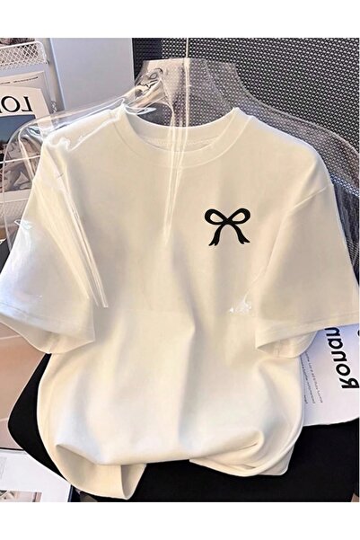 Massgai Design cu panglică unisex cu imprimeu supradimensionat bumbac 100% tr...