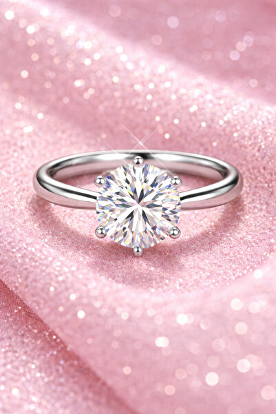 Laboratuvar Pırlantası Lp 3 karat tektaş yüzük, Işıklı kutuda(kararmaz)