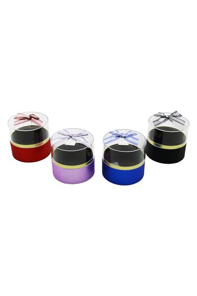 Greathings İbi̇co İ12-081 (Transparent Round) Gift Box (Colored Cardboard Bas...