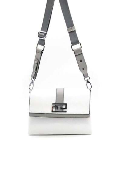 Silver Polo Silver & Polo SP1009 Γυναικείο Τσάντα χιαστί Απλό Λευκό-Γκρι