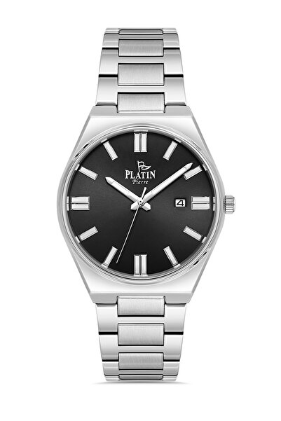 Platin Pierre ساعة يد رجالية HDS-PL-1228GA-A2 بسوار فولاذي مع تقويم