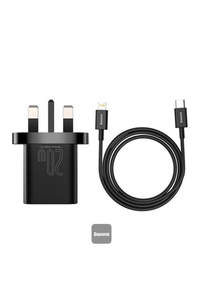 Baseus GaN5 30W Fast Charger with USB-C Port – UK Plug – Black