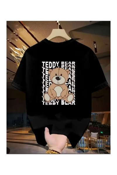 Massgai Regele Ursuleț de Pluș Unisex cu imprimeu supradimensionat bumbac 100...