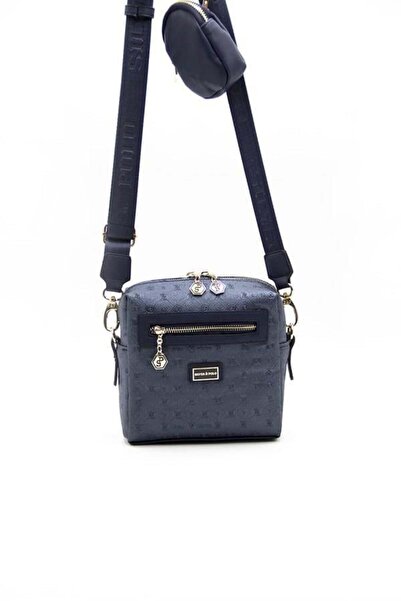 Silver Polo Silver & Polo SP1038 Kadın Çapraz Çanta Logolu Lacivert-Lacivert