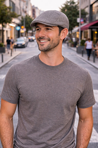 PaminBags Aksesuar Keten Lastikli Desenli Ördek Kasket Şapka ÜN0096