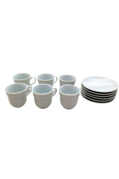 Greathings Newli̇fe Clkn-1652-A-B-C-D-E-H (12Pcs=6-Sets) Porcelain Coffee Cup*18