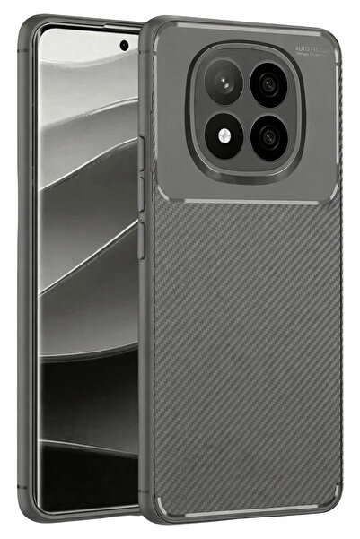 NewFace Nrzsnt Redmi Note 14 Plus Case Auto Focus Carbon Cover (12334) - Gray