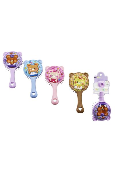 Greathings فرشاة شعر الأطفال من إيبيكو I15-054 (مستديرة) (مجسم حيواني من السي...