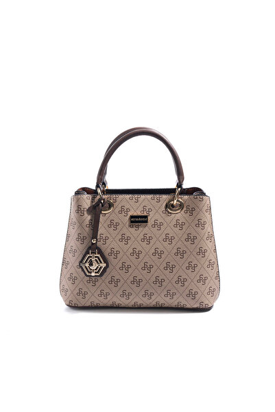 Silver Polo Silver & Polo SP1272 pentru femei geantă de mână Monogram Bej înc...
