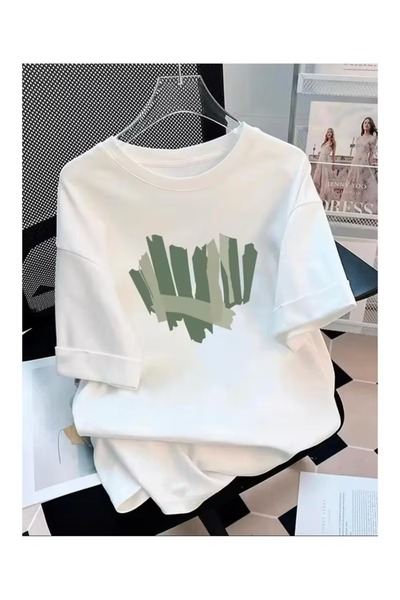 Massgai تي شيرت قطن 100% كبير الحجم مطبوع بتصميم للجنسين