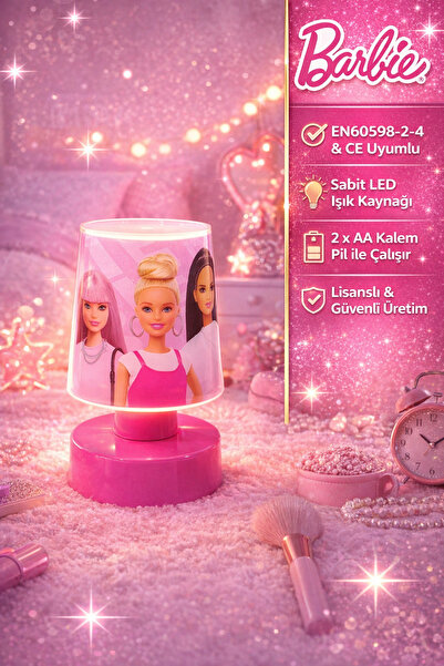 Barbie Lisanslı LED Abajur Gece Lambası – Işığın En Pembe Hali ✨