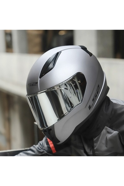 LS2 Rapıd 2 Mat Tıtanıum Fullface Motosiklet Kaskı Gri Camlı