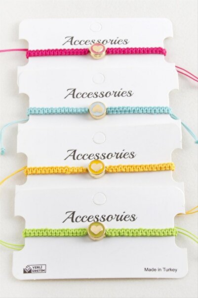 ZERO LAND سوار NRZSNT من المينا على شكل قلب (15237) - أخضر