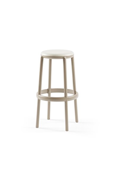 Tilia Duo Polipropilen Bar Taburesi 75 cm Kum Beji Bej - Mutfak, Kafe, Restor...