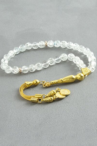 ZERO LAND NRZSNT سبحة نسبيه من الحجر الطبيعي 8 مم (14943) - شفاف