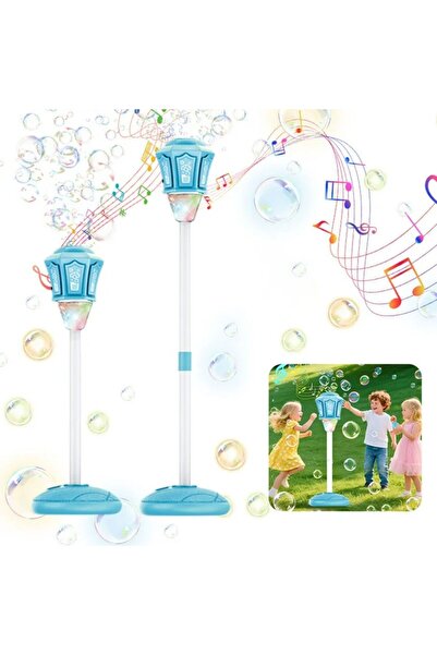 Zaprus Automatic Bubble Blaster - 2-Level Standing Bubble Maker with Lights &...