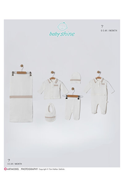 Baby shine طقم استقبال ولادي تركي قطني100% -6 قطع مزيج بين فخامة القطن التركي...