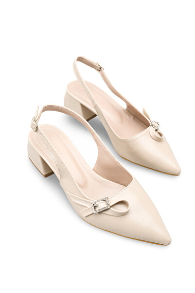 Riccon Pantofi de damă cu vârf ascuțit și spate deschis pantofi cu toc 001215...